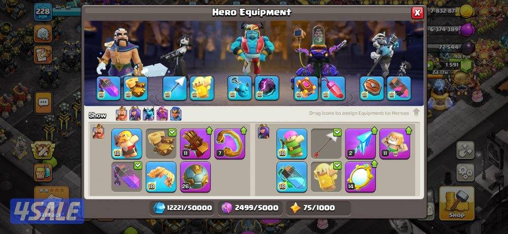 قريه حساب كلاش اوف كلانز للبيع13