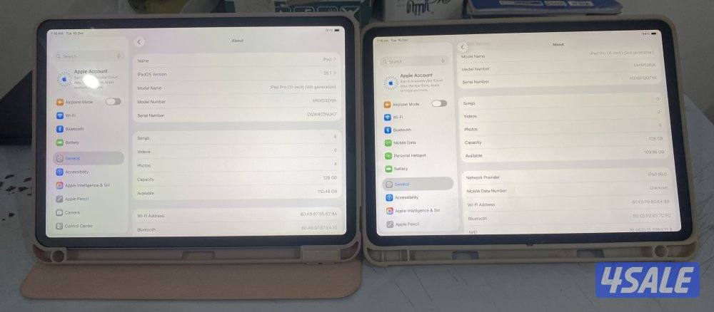 iPad 11 pro  m1  128  SIM card نضيف جدااا4