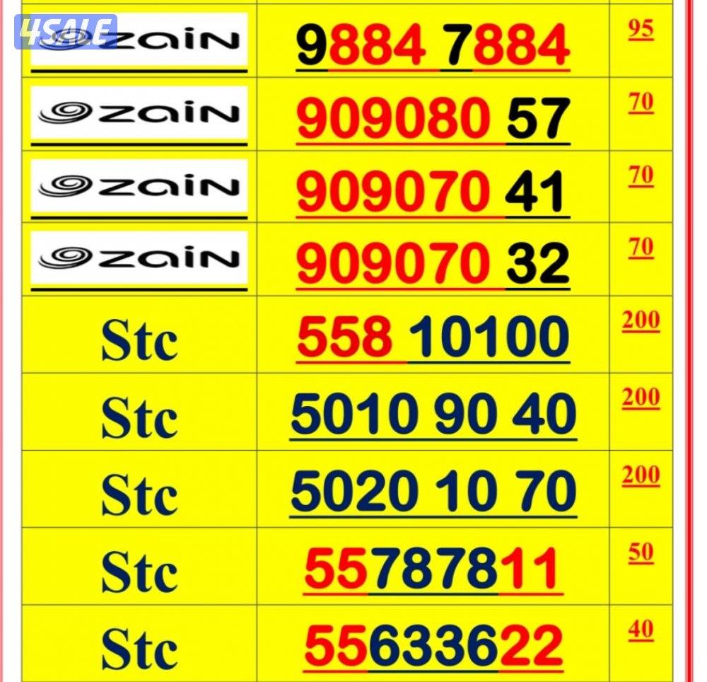 ارقام زين مميزة5