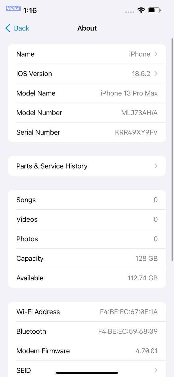 ايفون 13 برو ماكس – 128 جيجا – أزرق iPhone 13 Pro Max 128GB Blue8