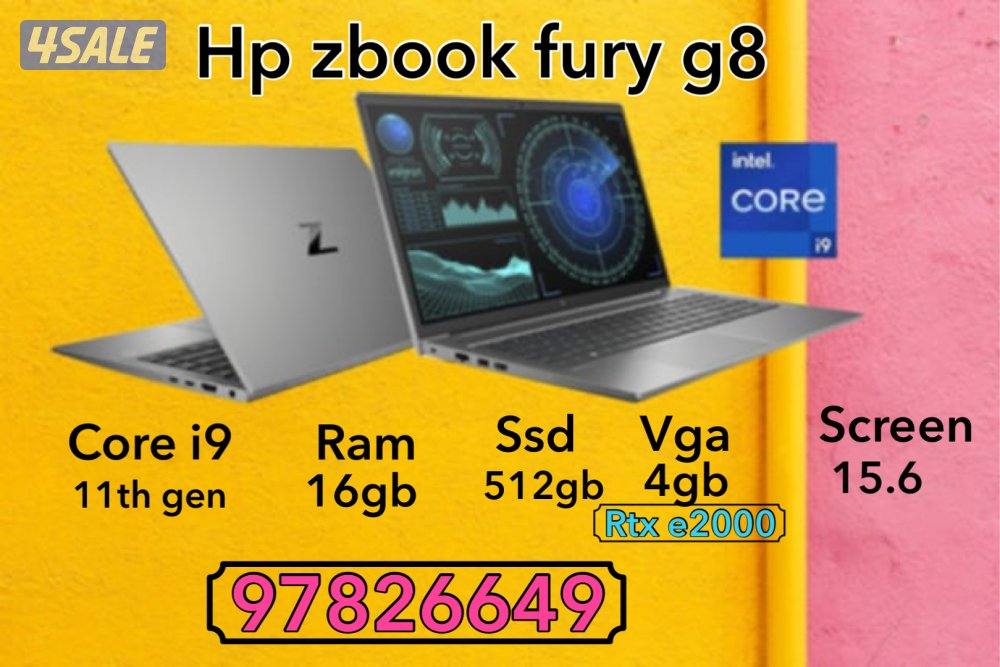 للبيع HP ZBOOK FURY G8 بحالة ممتازة كالجديد0