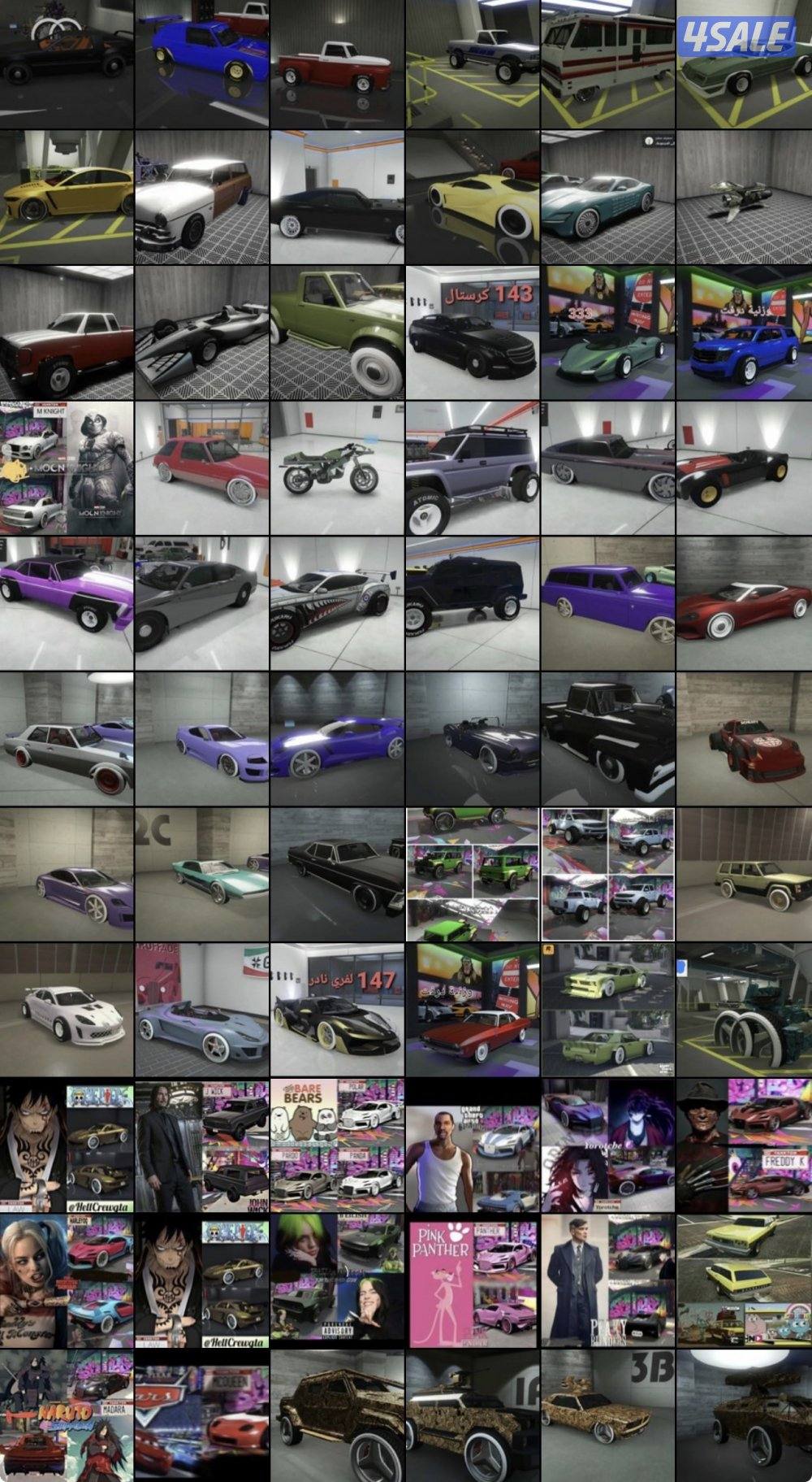 للبيع حساب قراند يشغل النسختين 4،5 فيه كل السيارات الي ببالك الا الجدد1