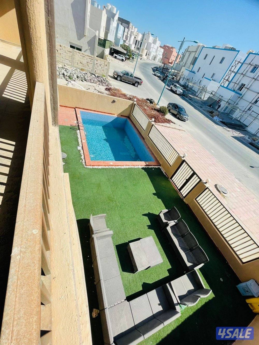 للايجار شاليه في صباح الاحمد البحرية صف ثاني مع مسبح0