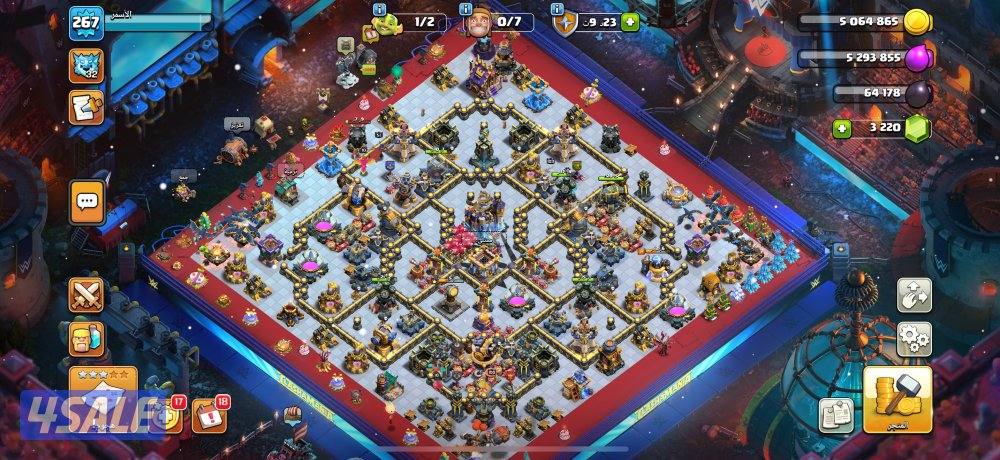 للبيع قرية كلاش اوف كلانس clash of clans شبه ماكس تاون 180