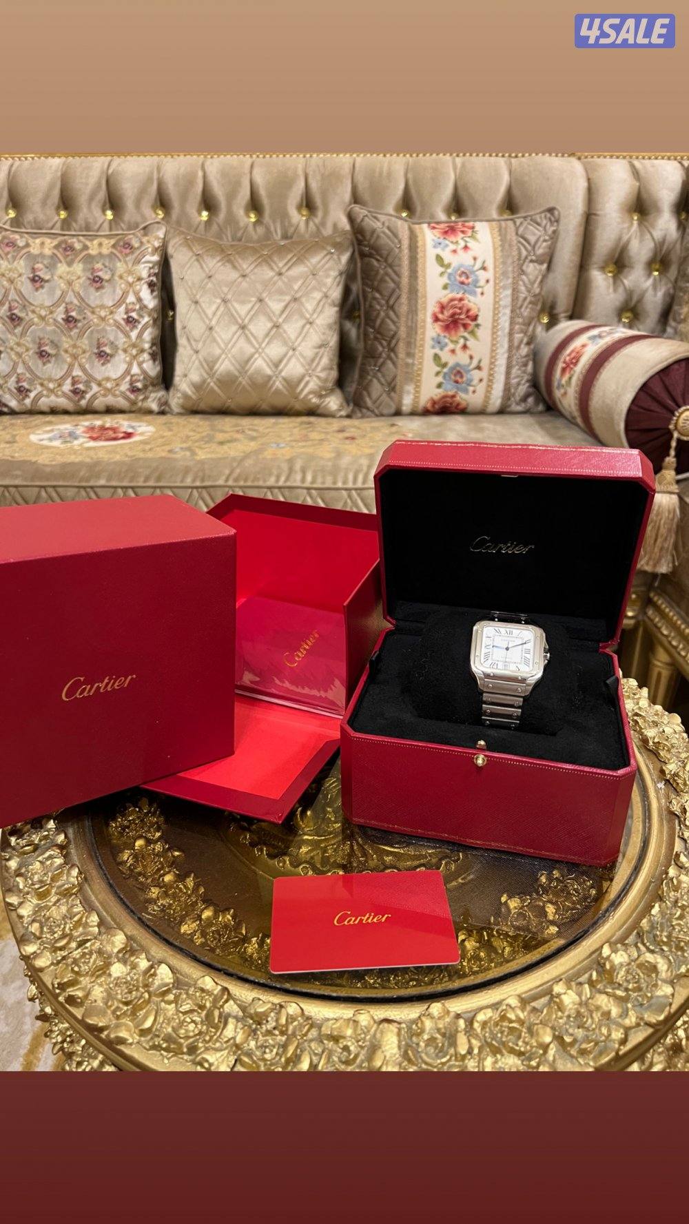 للبيع ساعه كارتير كامل المرفقات نفس الاصلية سويسرية جديده غير مستخدمه0