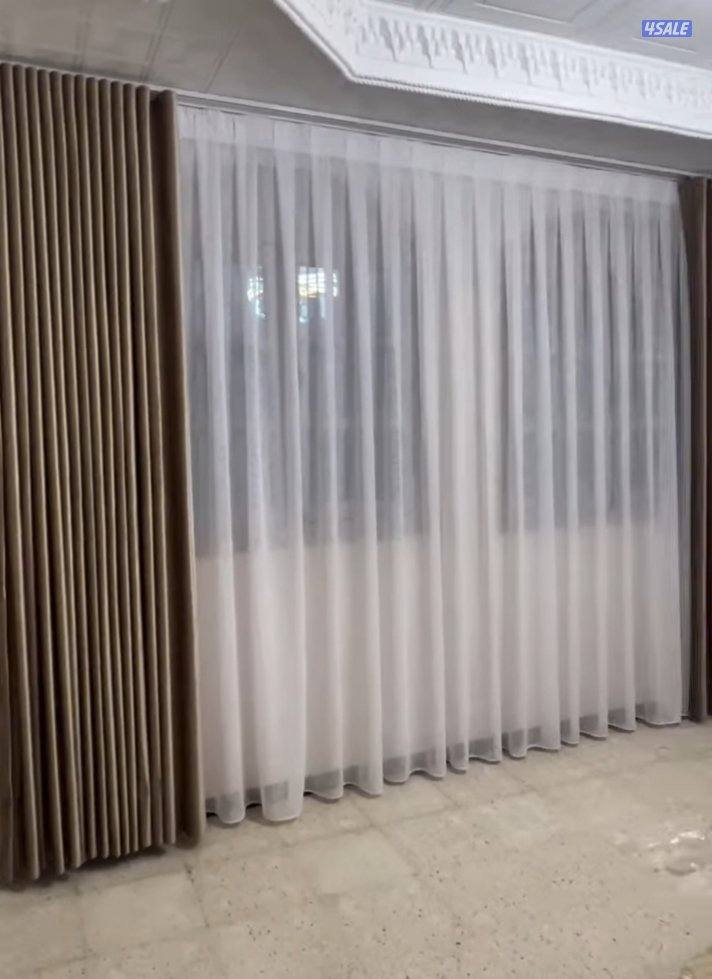 تنجيد تفصيل ستائر روال شفون لنن دانتيل فك تركيب الستائر11