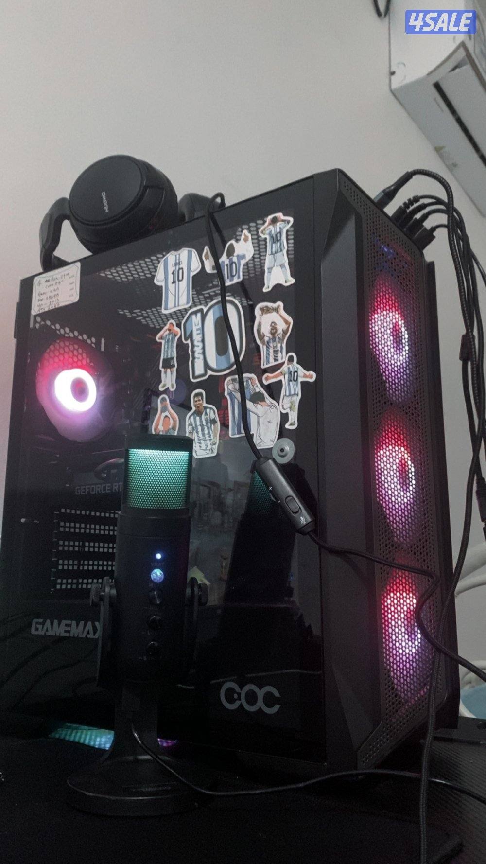 بيسي جديد كرت RTX2060. RAM16. SSD. معا شاشة120هرتز0