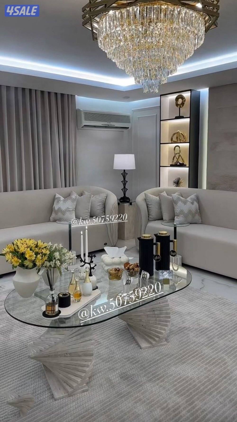 تفصال طاولات خشب جوز وطاوله حديد وطاوله بديل رخام0