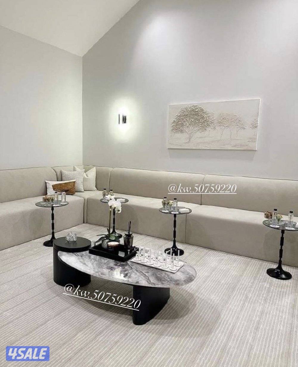 تفصال طاولات خشب جوز وطاوله حديد وطاوله بديل رخام2