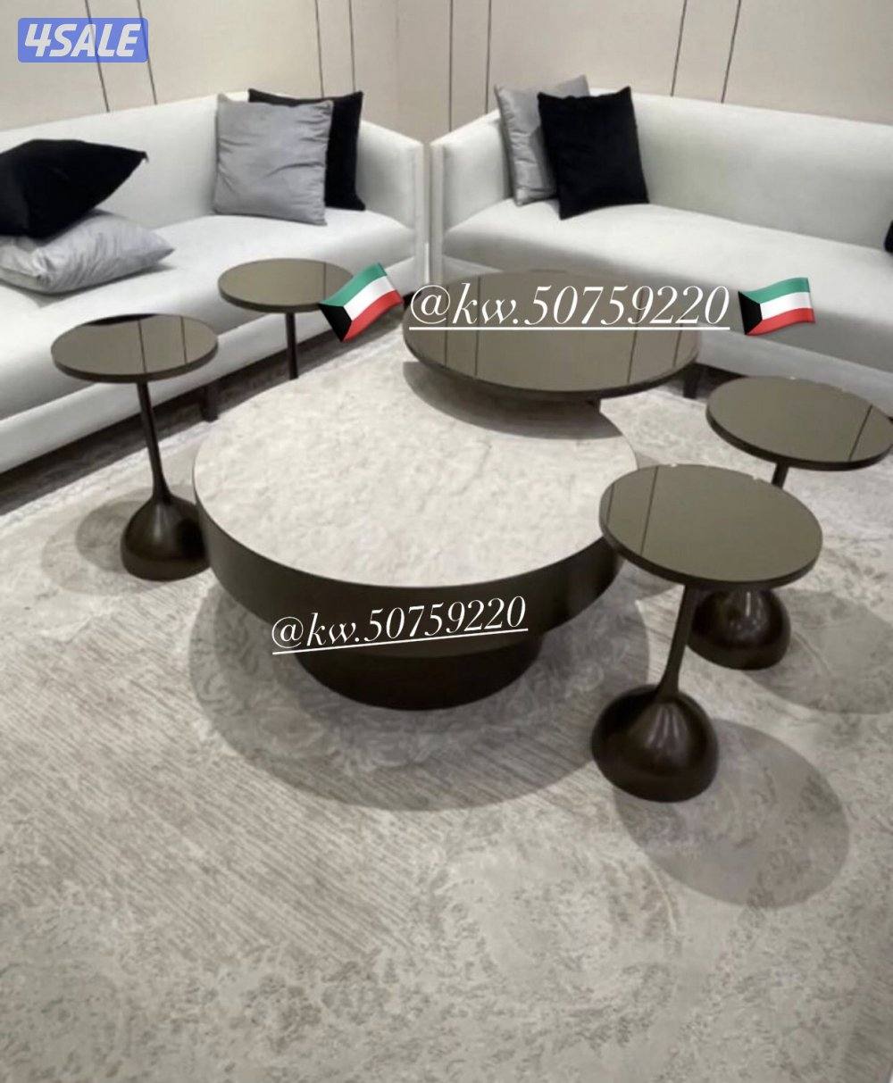 تفصال طاولات خشب جوز وطاوله حديد وطاوله بديل رخام6