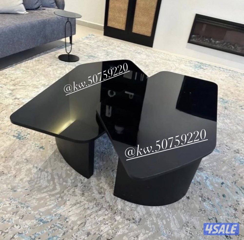 تفصال طاولات خشب جوز وطاوله حديد وطاوله بديل رخام7