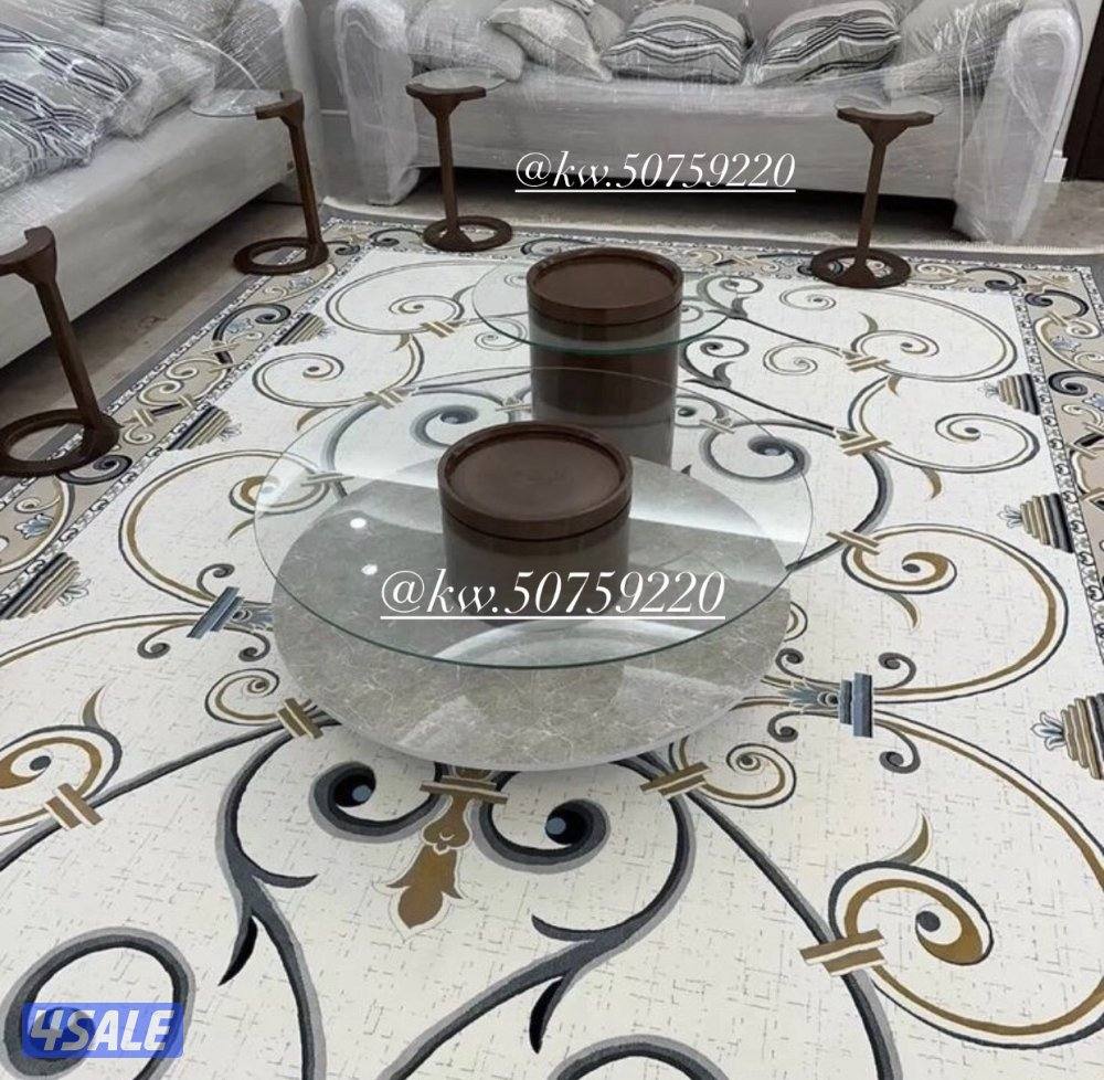 تفصال طاولات خشب جوز وطاوله حديد وطاوله بديل رخام10