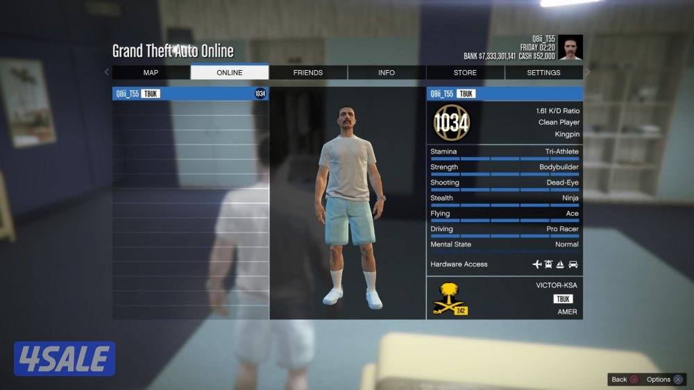 للبيع حساب قراند نسخة سوني ٤0