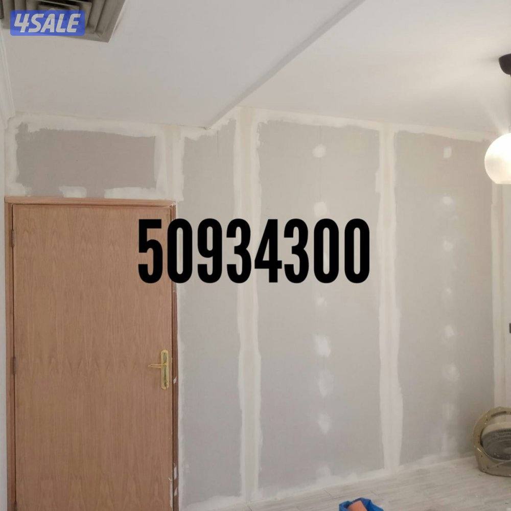 جبس بورر بارتيشن ديكور جبس باب خشب0