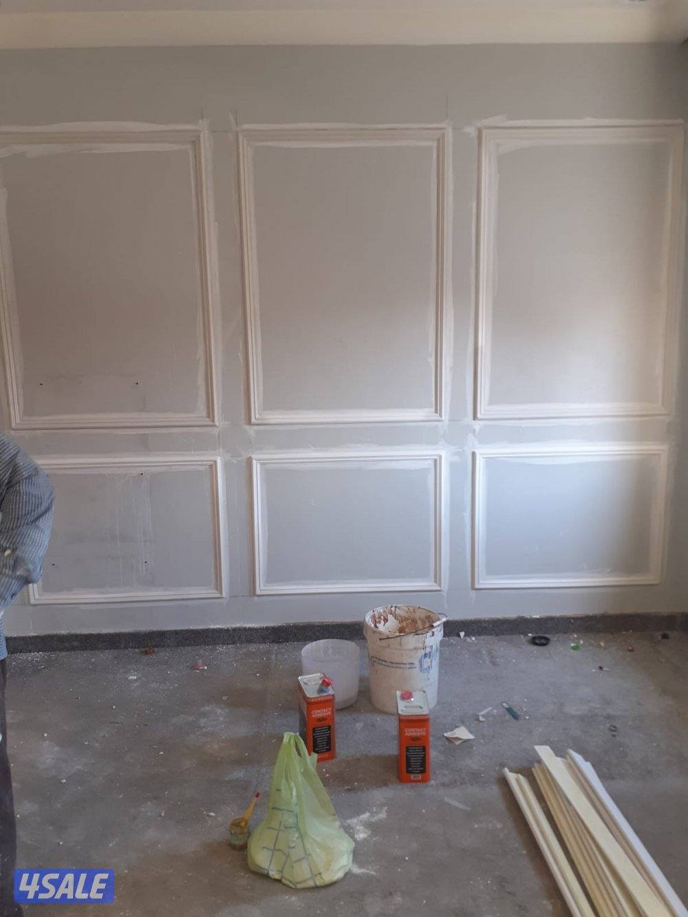 جبس بورر بارتيشن ديكور جبس باب خشب11