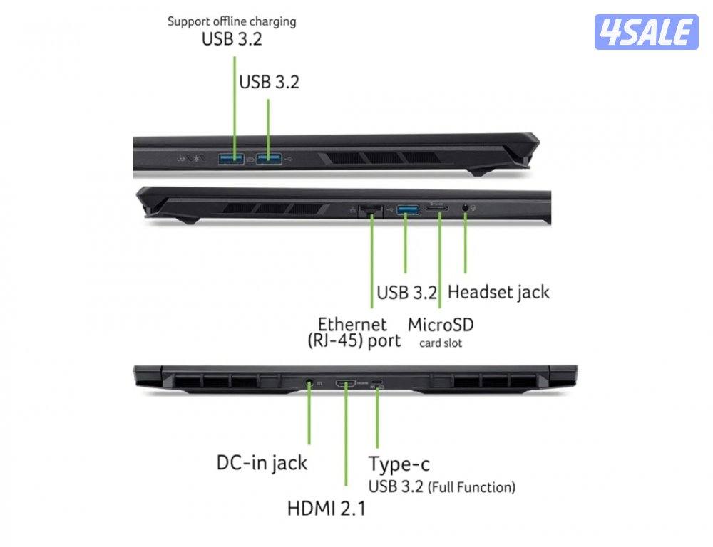Acer Nitro V 16S, RTX 5060, Ryzen AI 7, 32GB RAM, 1TB SSD4