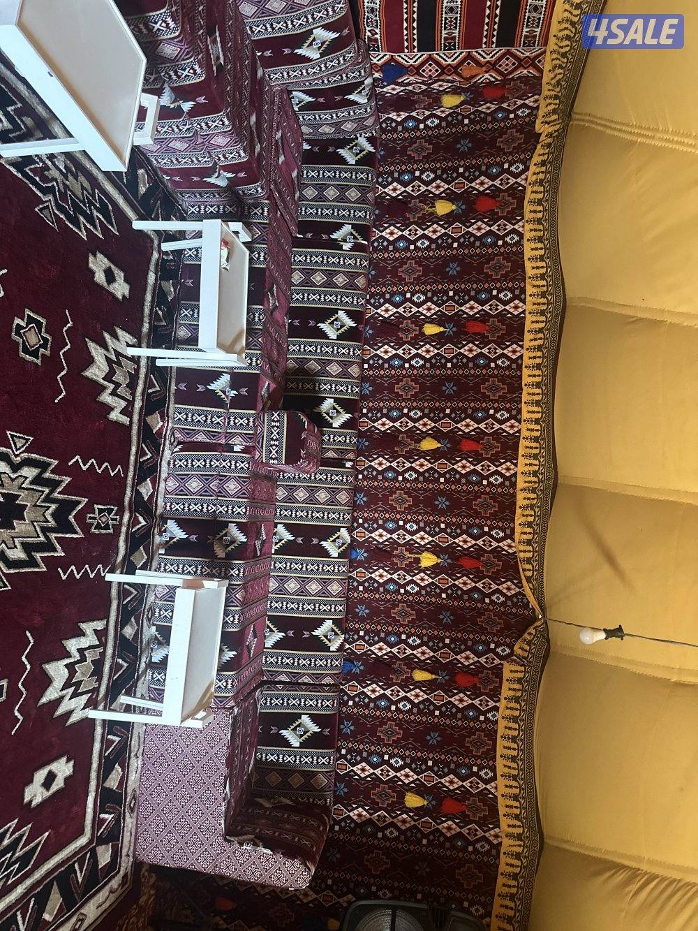 خيمة البصمان 5*10مع أغراضها كاملة استخدام موسمين ممتازة وفوق الممتاز1