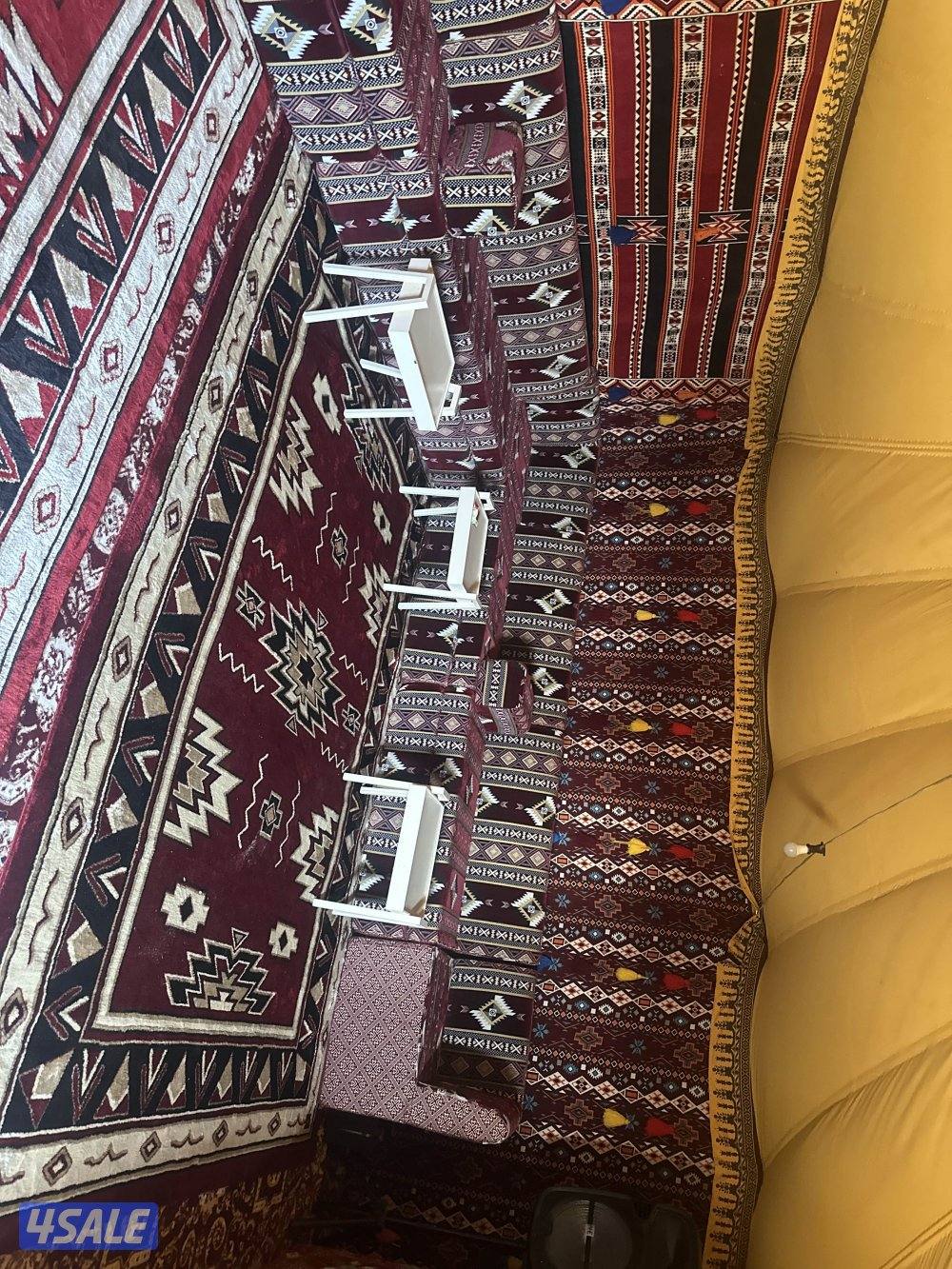 خيمة البصمان 5*10مع أغراضها كاملة استخدام موسمين ممتازة وفوق الممتاز2