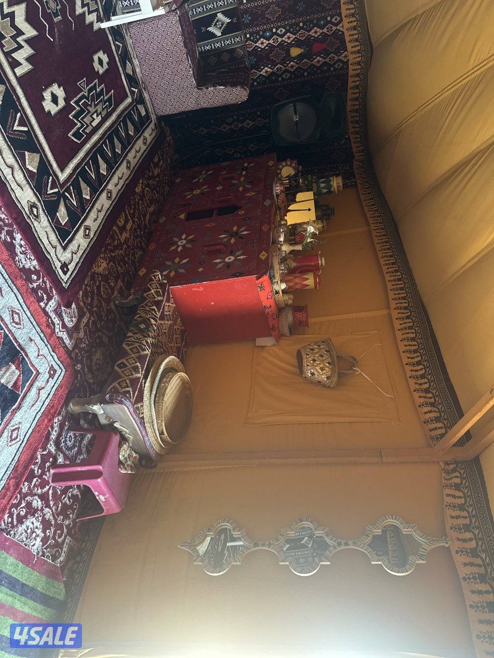 خيمة البصمان 5*10مع أغراضها كاملة استخدام موسمين ممتازة وفوق الممتاز6