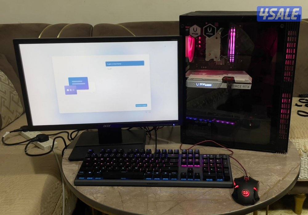 سيت اب كامل معا شاشة كرت 3060ti RTX   كل اغراضه وياه2