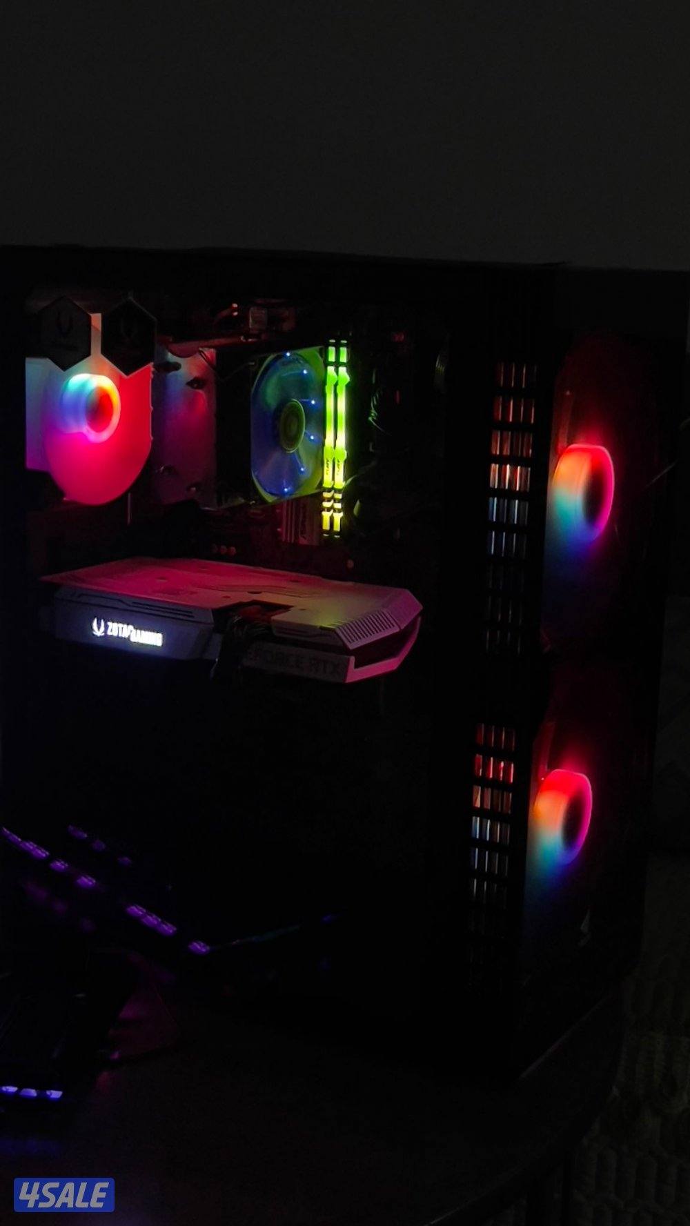 سيت اب كامل معا شاشة كرت 3060ti RTX   كل اغراضه وياه0