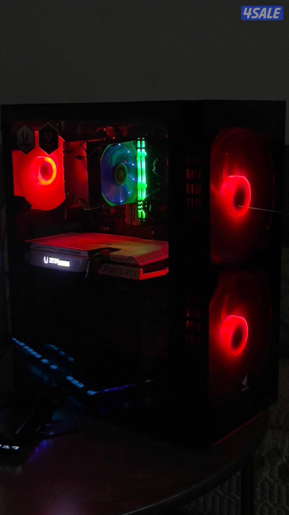 سيت اب كامل معا شاشة كرت 3060ti RTX   كل اغراضه وياه3