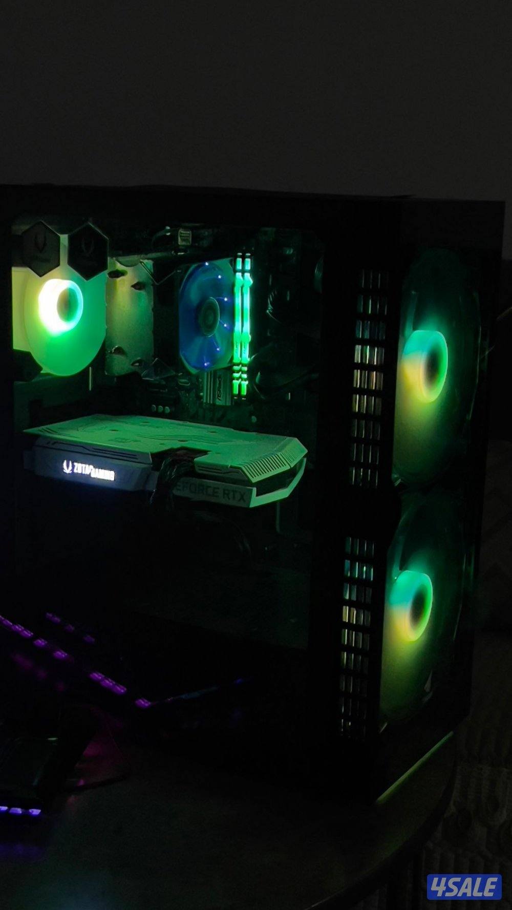 سيت اب كامل معا شاشة كرت 3060ti RTX   كل اغراضه وياه4