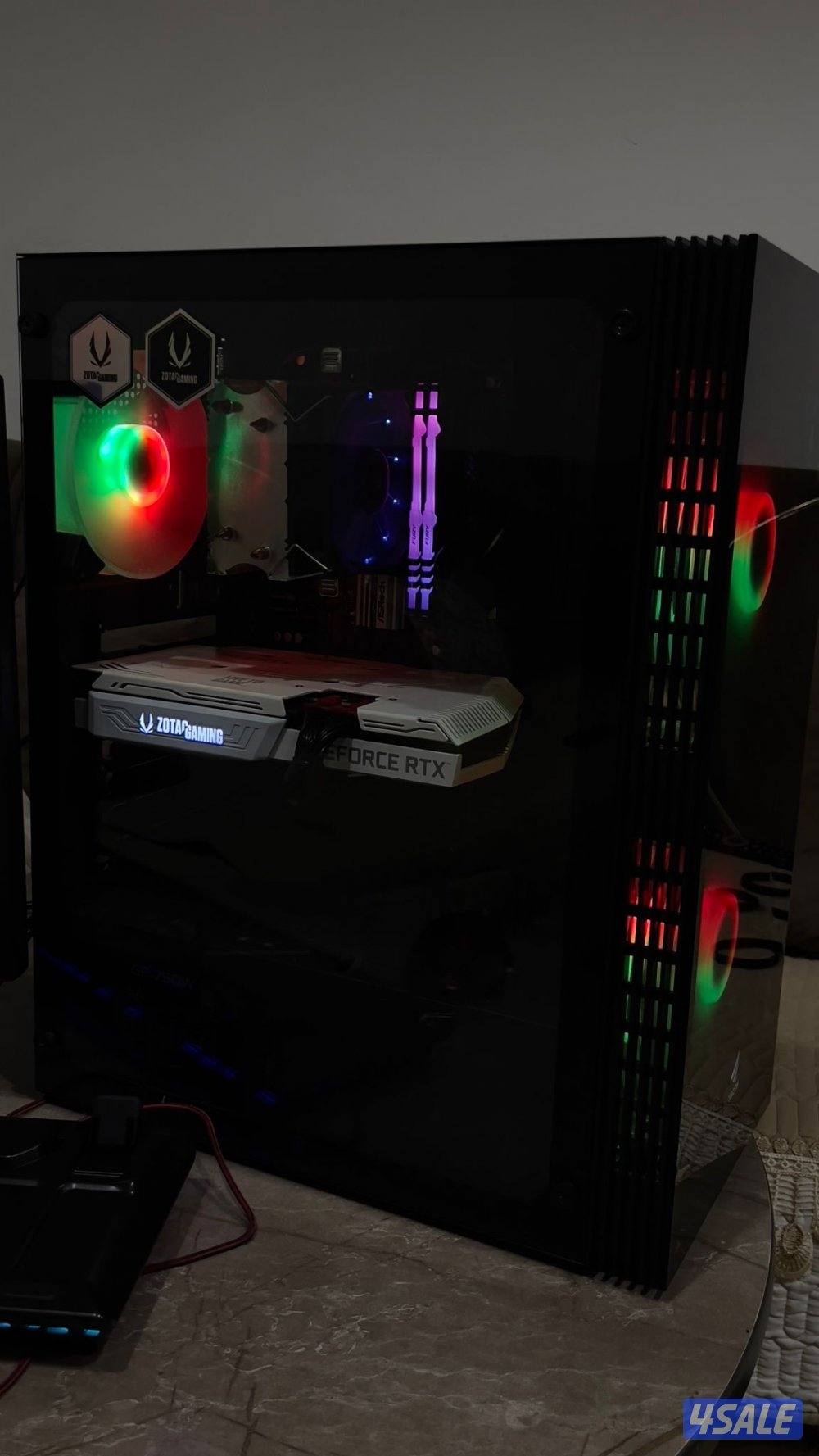 سيت اب كامل معا شاشة كرت 3060ti RTX   كل اغراضه وياه6