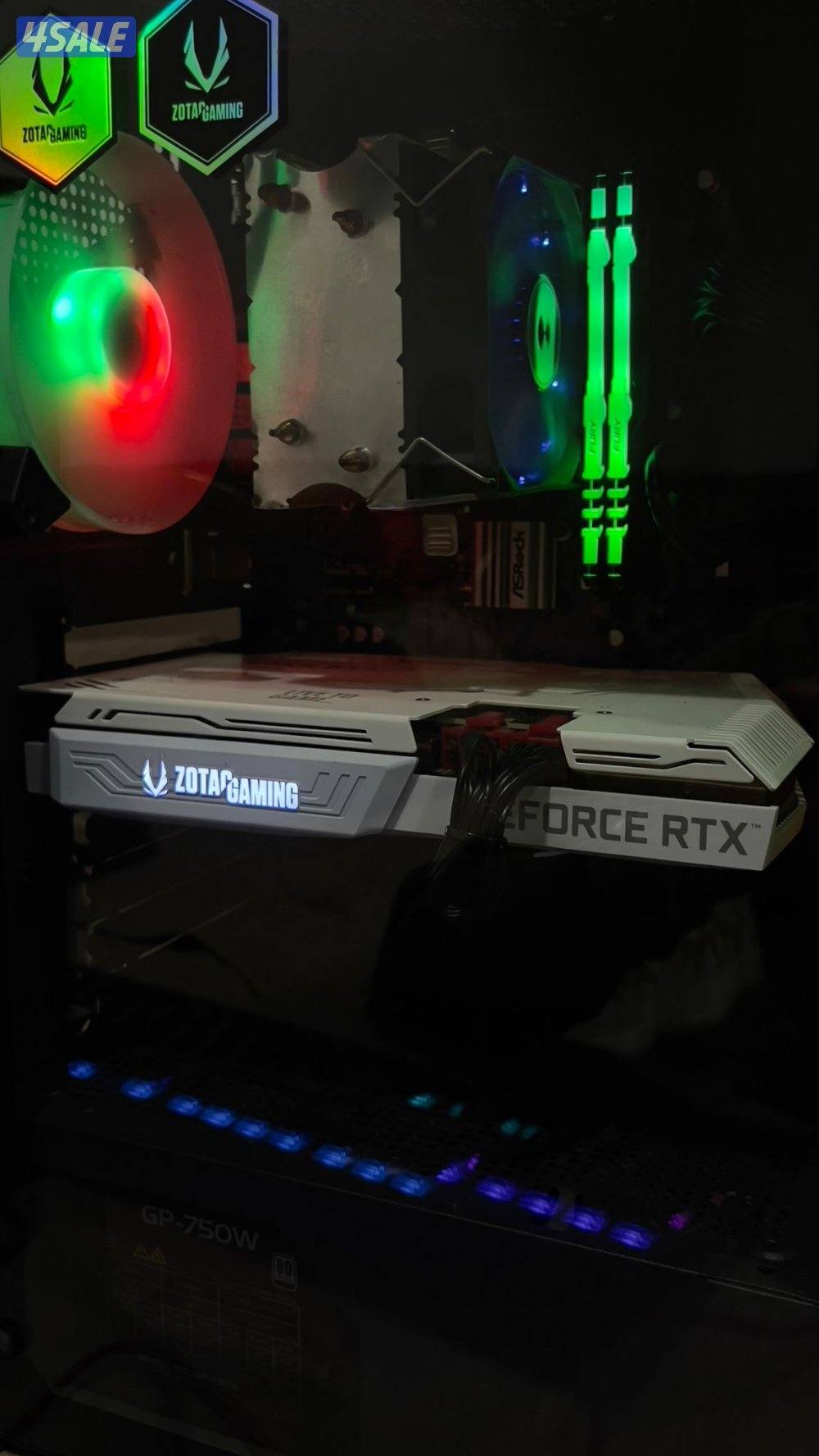 سيت اب كامل معا شاشة كرت 3060ti RTX   كل اغراضه وياه8