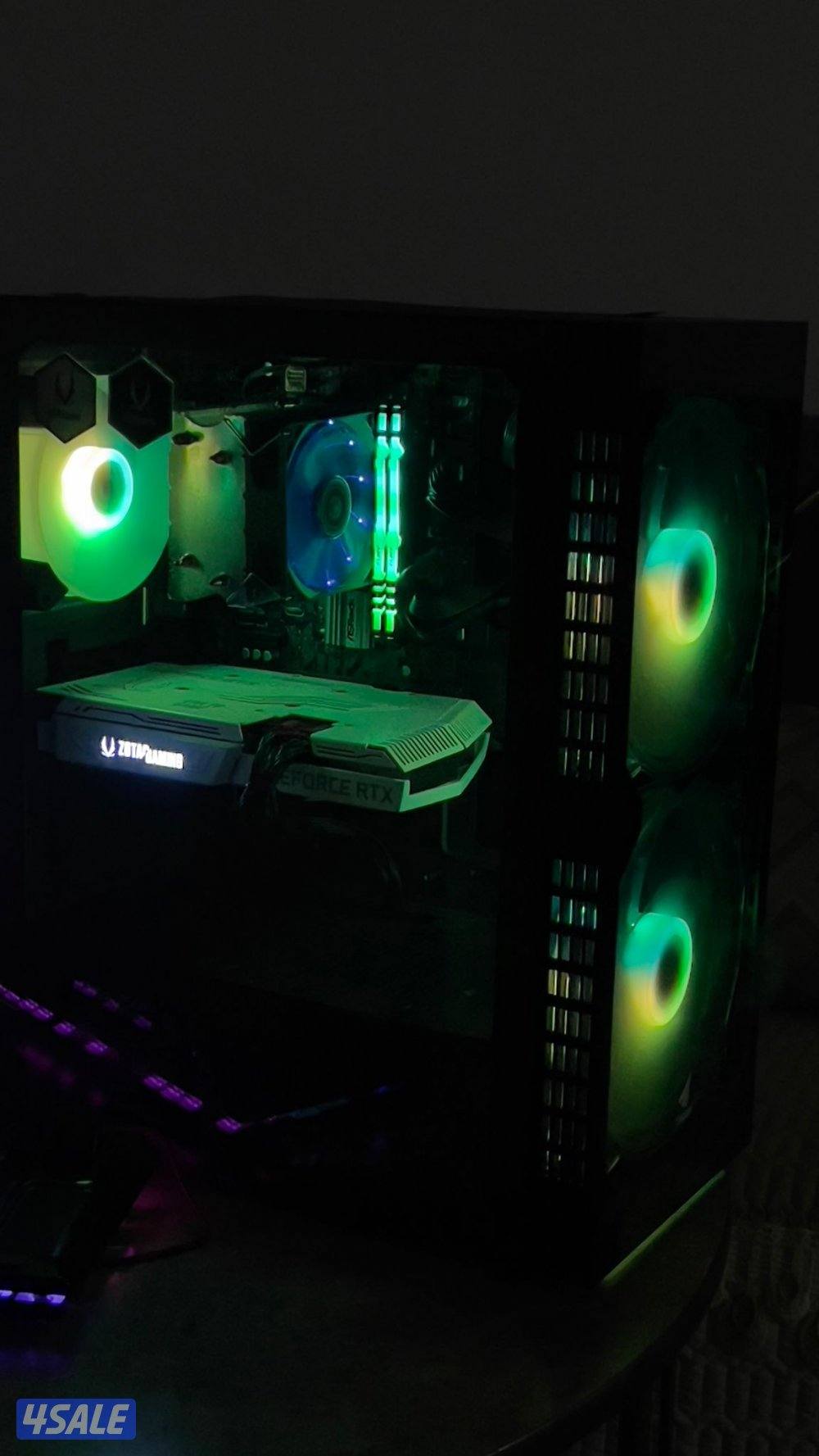 سيت اب كامل معا شاشة كرت 3060ti RTX كل اغراضه وياه3