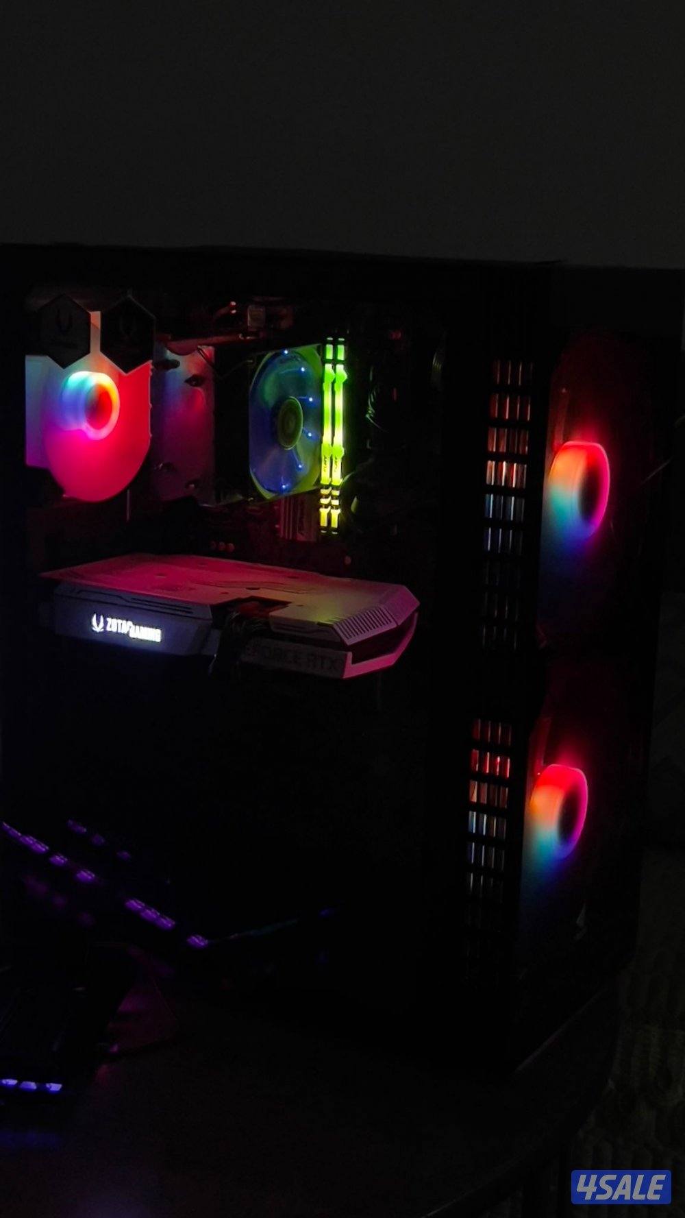 سيت اب كامل معا شاشة كرت 3060ti RTX كل اغراضه وياه8