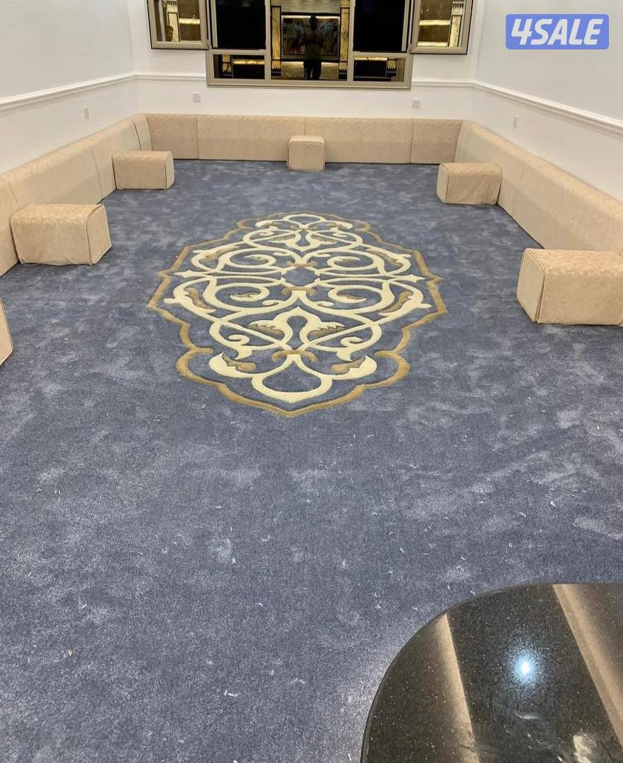 سجاد مساند بغلي وسعودي نقشات حفر باركيه ثيل صناعي كل مايخص الثاث0