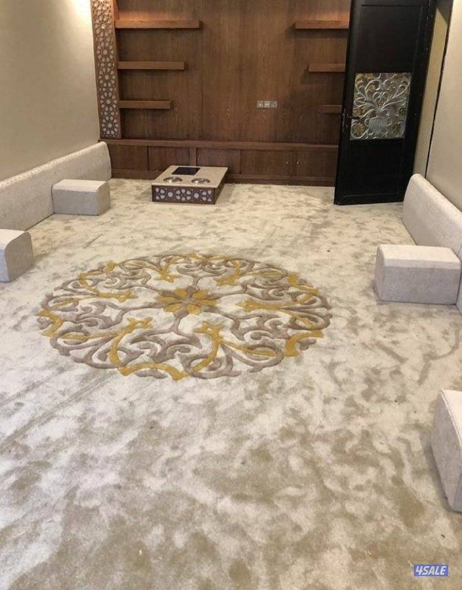 سجاد مساند بغلي وسعودي نقشات حفر باركيه ثيل صناعي كل مايخص الثاث10