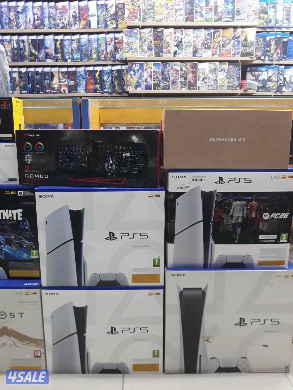 بيع جميع أجهزة ps3-4-5 جديدومستعمل مع اكسسواراتهاوكروت ستور2