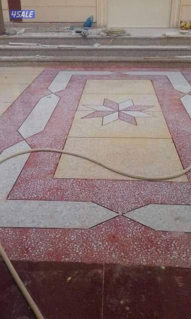 معلم بلاط متدخل وكربستون وصب مزييك أرضيات وجلي رخام توريد وتركيب اسعار14