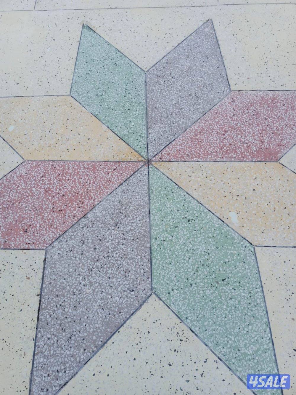 معلم بلاط متدخل وكربستون وصب مزييك أرضيات وجلي رخام توريد وتركيب اسعار13