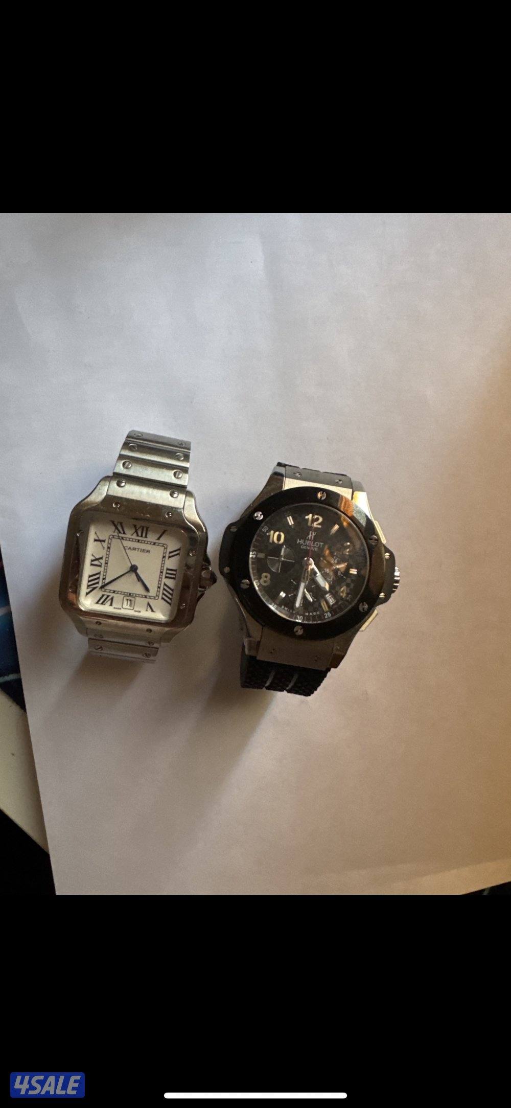 للبيع ساعتين هبلوت و كارتير بدون كرتون( درجه اولى)0