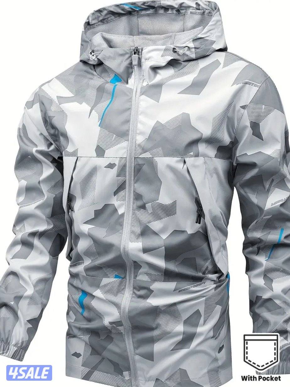 جاكيت رجالي رياضي بغطاء للرأس - متعدد الألوان 🔥4