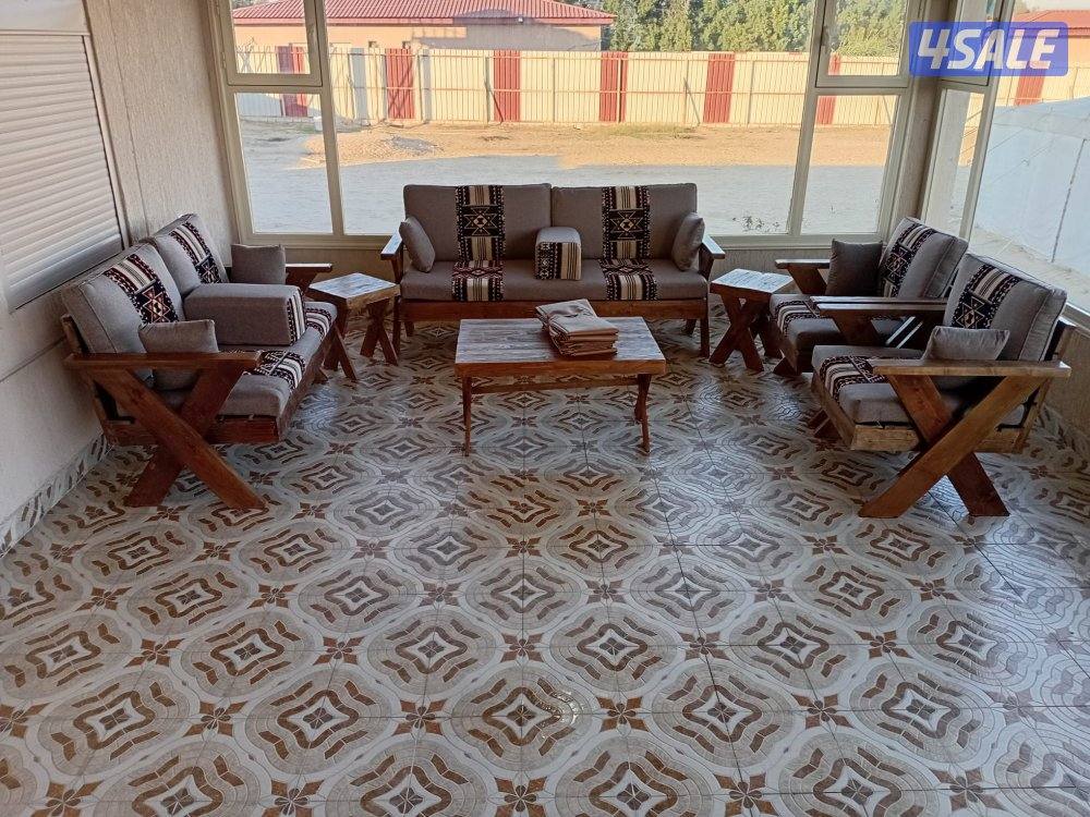 كراسي حديد اطقم خشب سعودية ♦️🇰🇼9