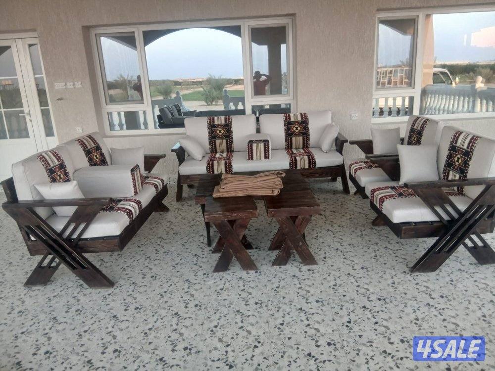 كراسي حديد اطقم خشب سعودية ♦️🇰🇼10