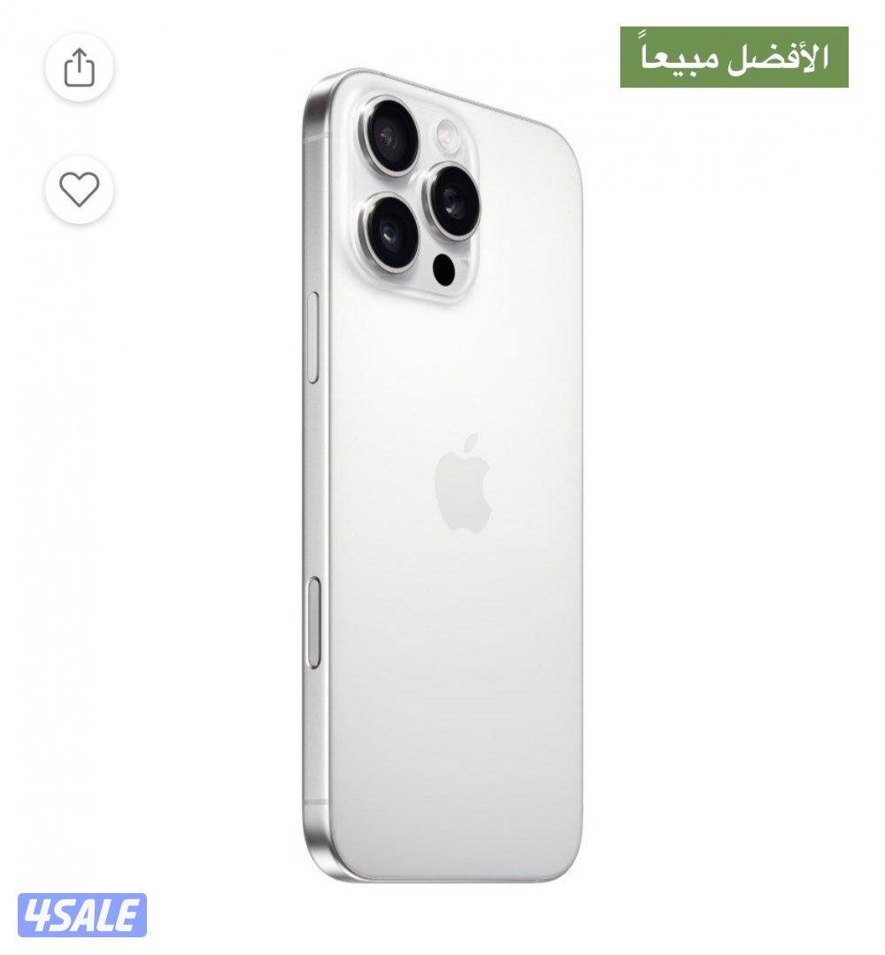 جهاز آيفون 16 برو ماكس اللون الأبيض التتانيوم النادر فالسوق بكرتون0
