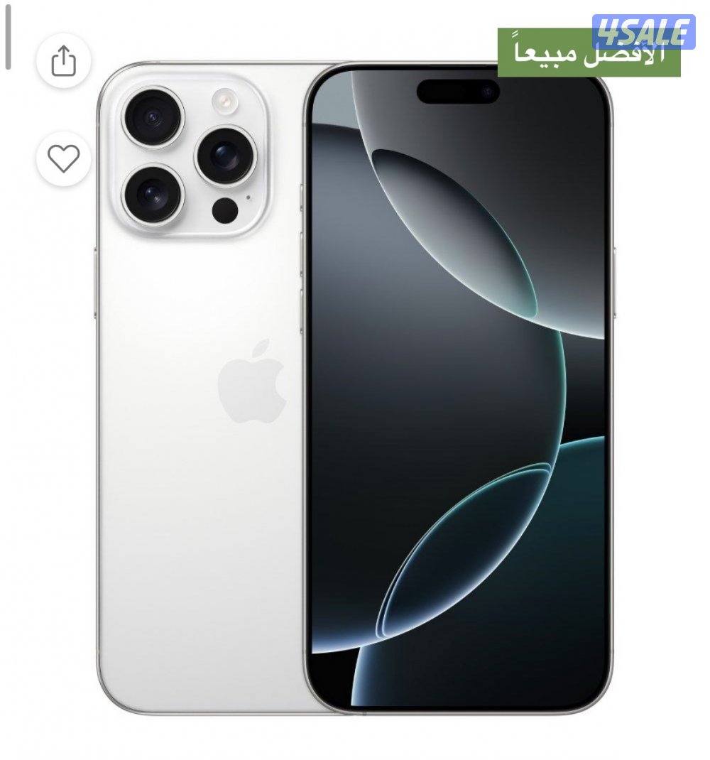 جهاز آيفون 16 برو ماكس اللون الأبيض التتانيوم النادر فالسوق بكرتون4