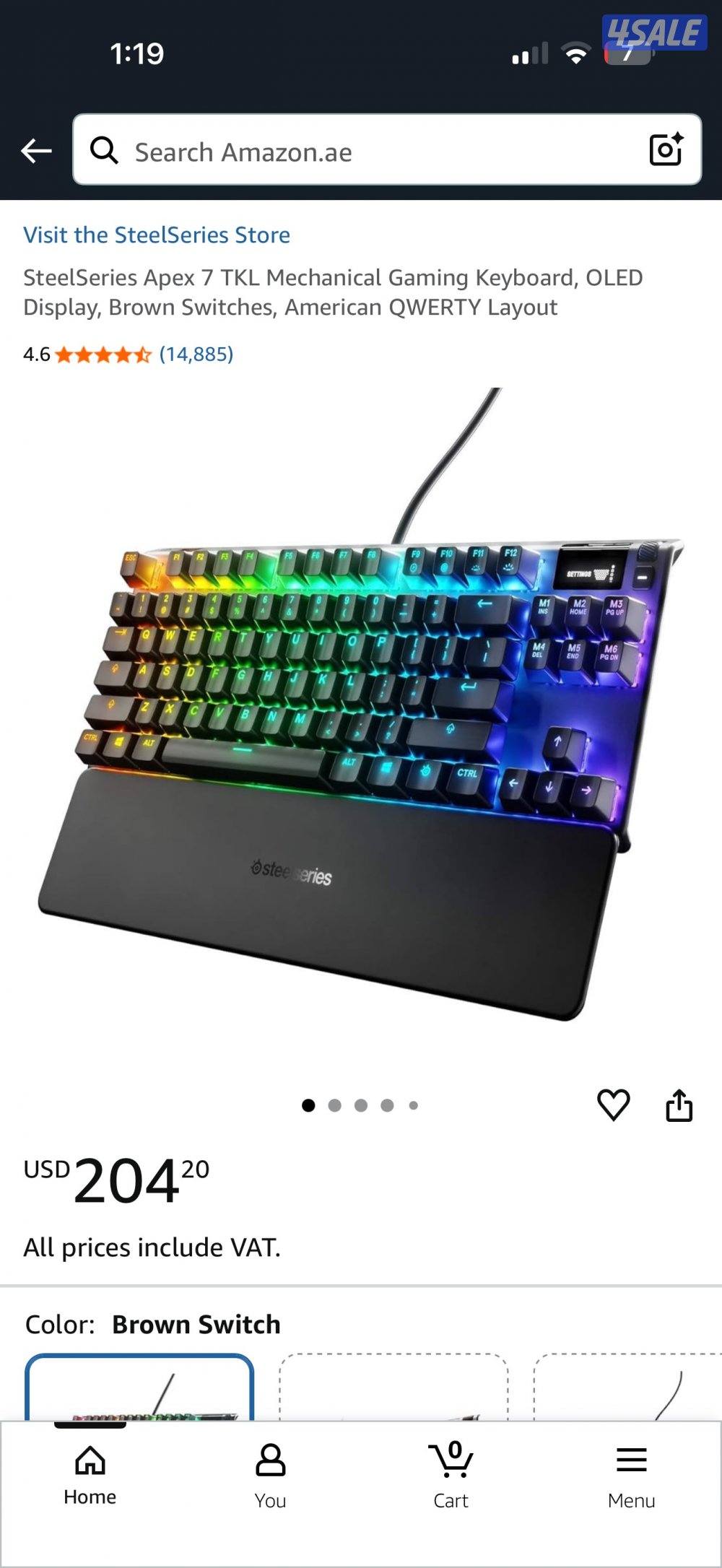 للبيع كييورد ستيل سيريس ابيكس 70