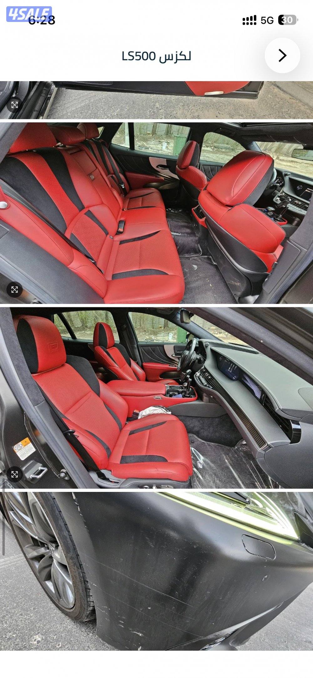 Lexus ls500 اسود مطفي5