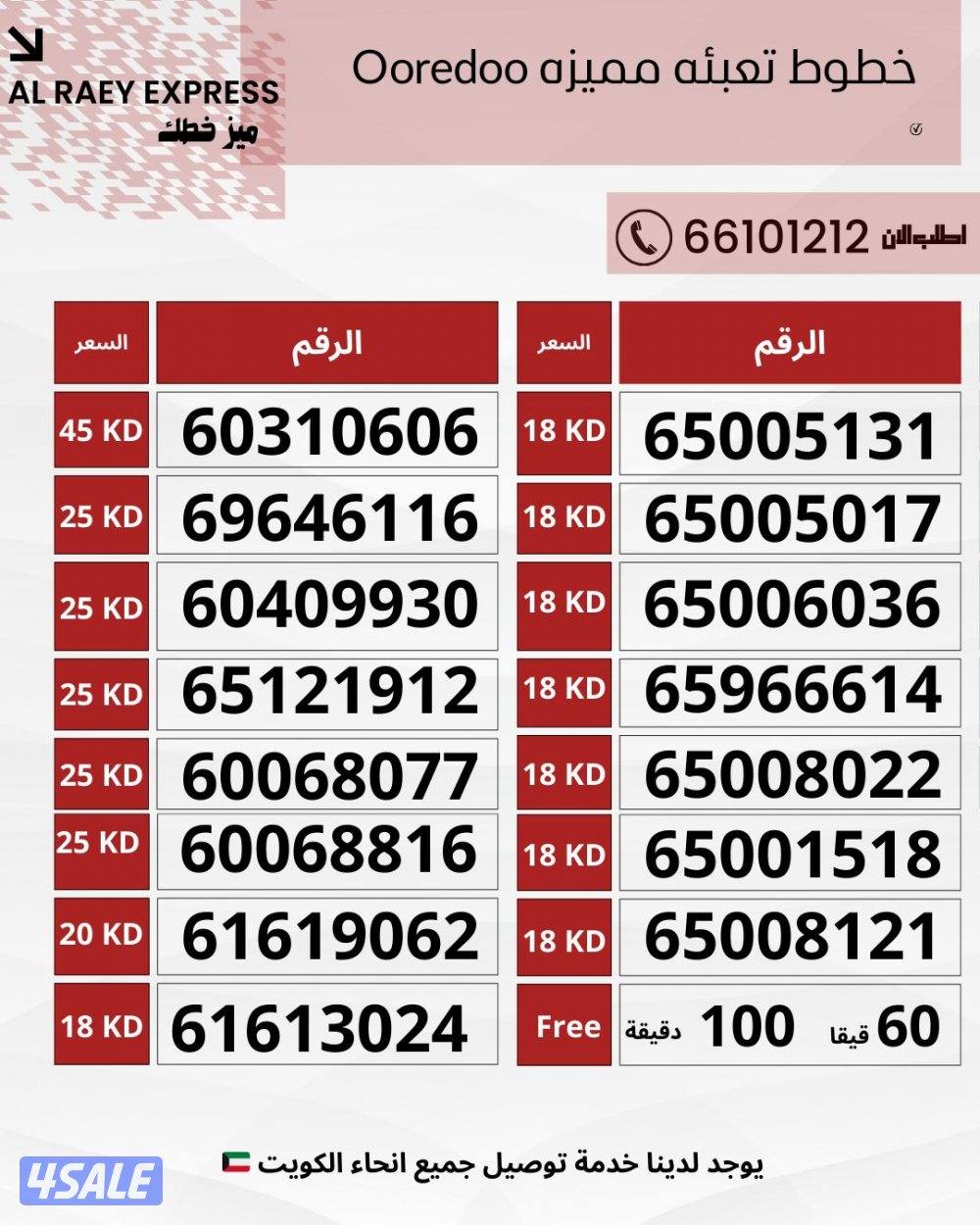 ارقام مميزه تعبيه ooredoo1