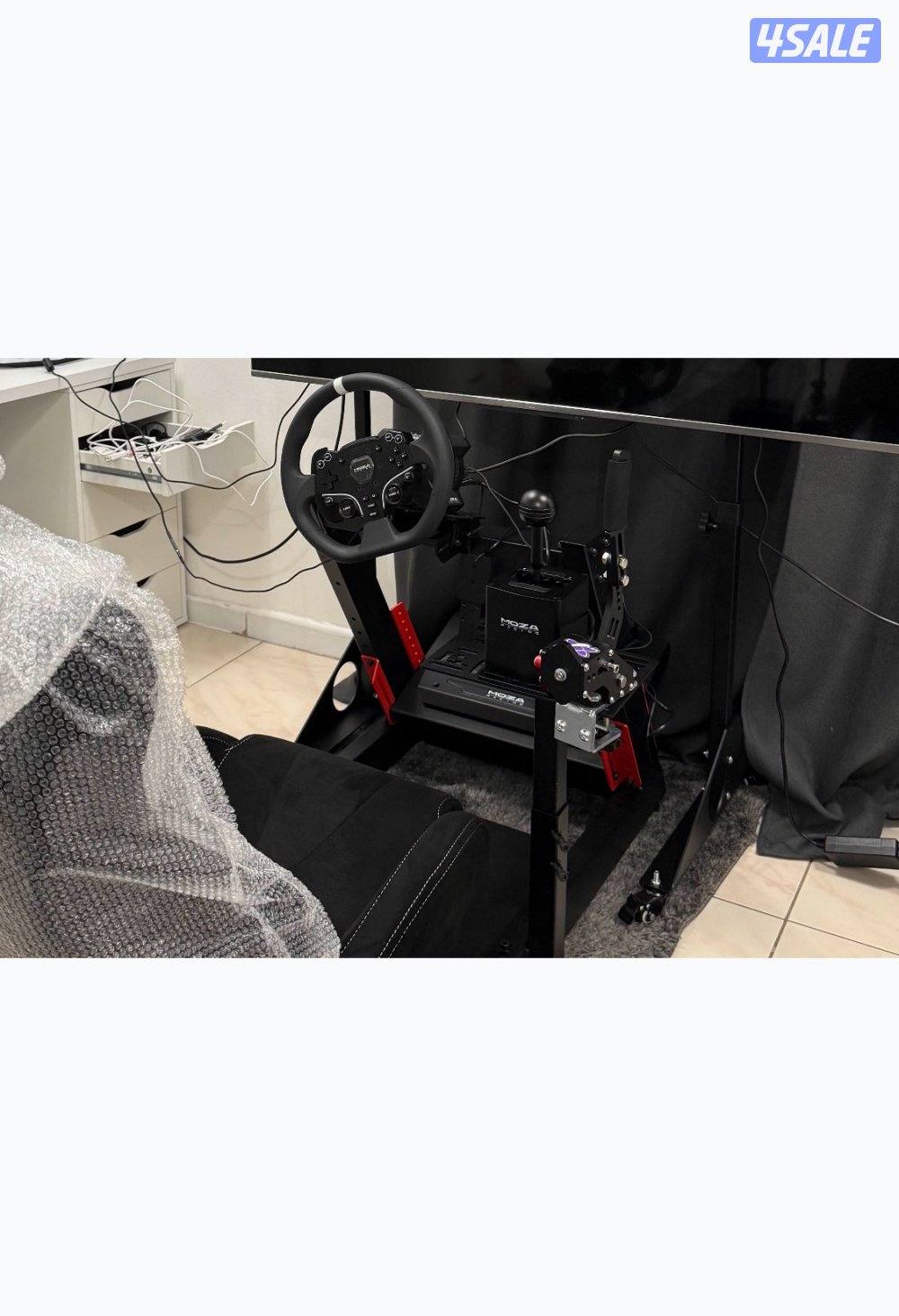 سكان Moza R3 + كرسي كامل مع ستاند شاشة + ملحقات سكان3