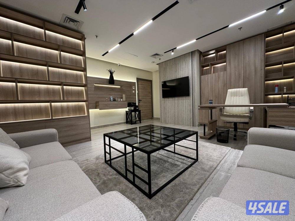 مكتب  مأثث اثاث راقي و ديكور جودة عالية جاهز الإيجار 450 kd مساحة 30 m0