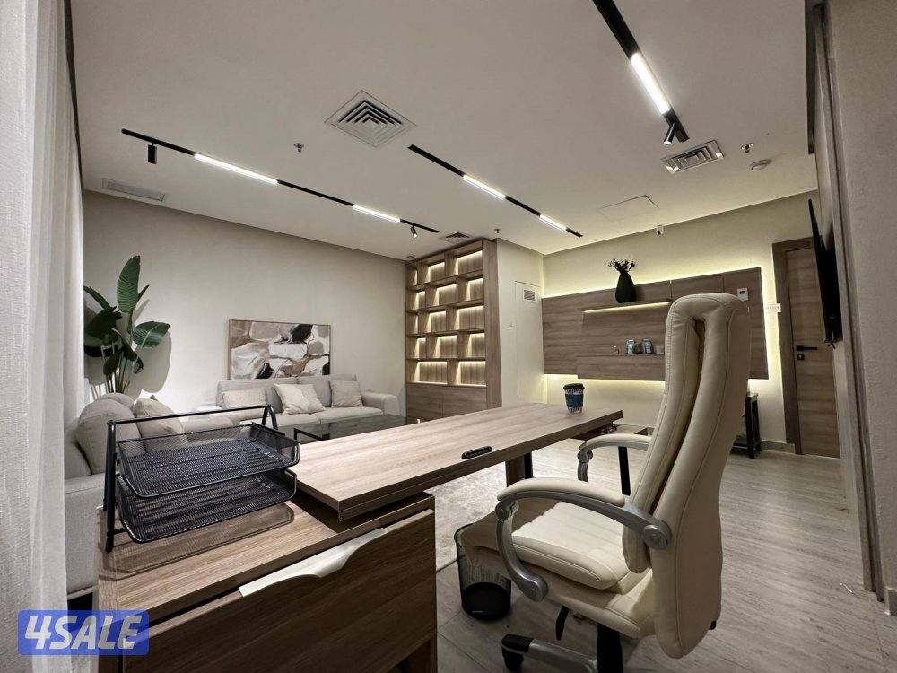 مكتب  مأثث اثاث راقي و ديكور جودة عالية جاهز الإيجار 450 kd مساحة 30 m1