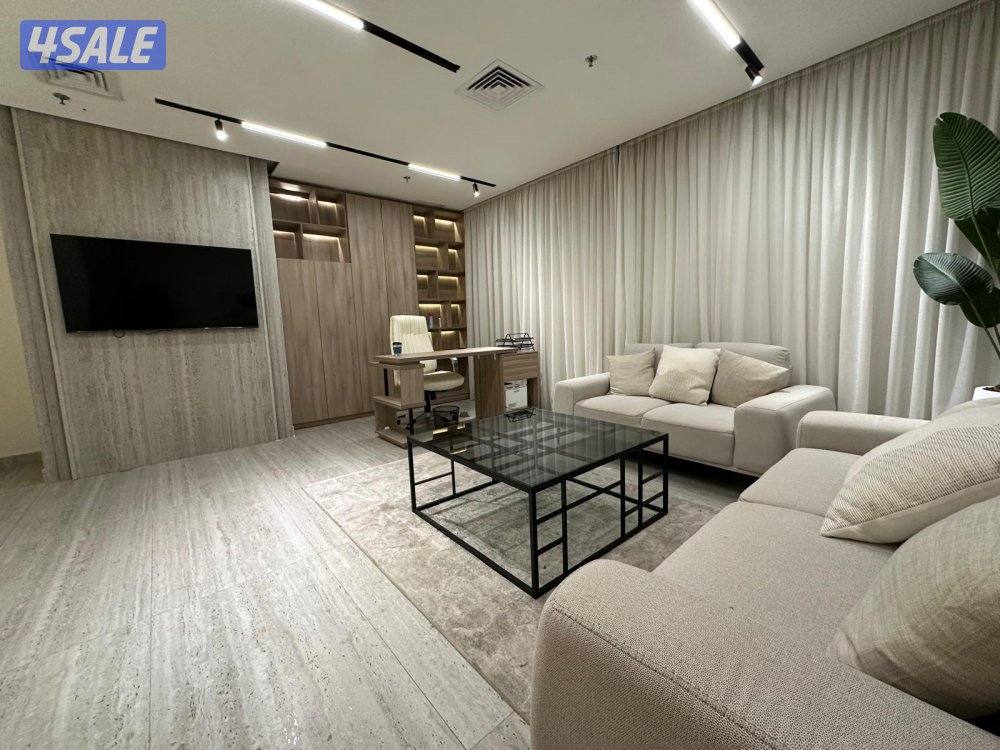 مكتب  مأثث اثاث راقي و ديكور جودة عالية جاهز الإيجار 450 kd مساحة 30 m3