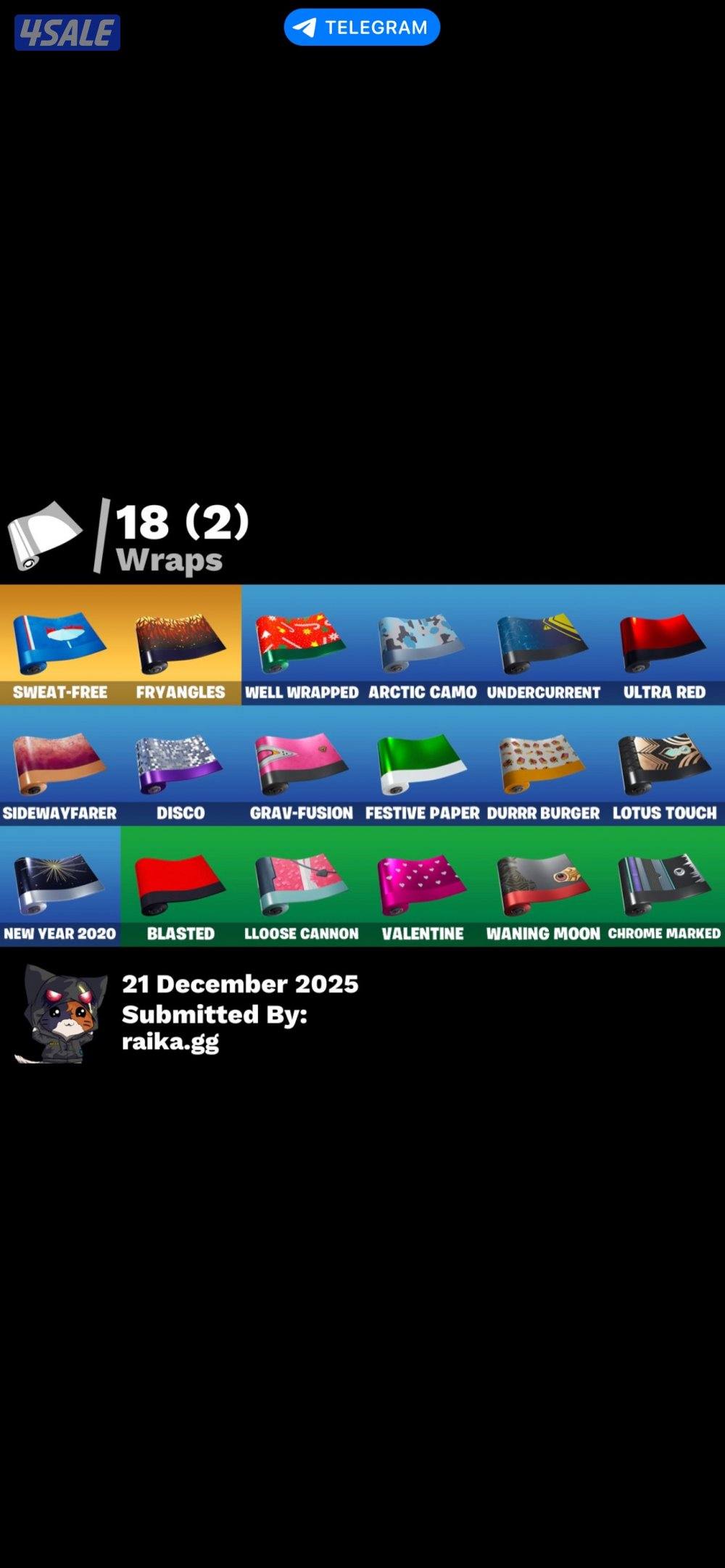 حساب فورت نايت نادر ضمان مدى7